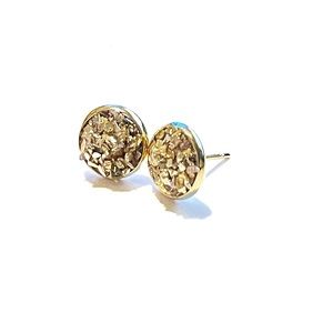 10/$10 Bezel earrings, chunky silver/gold glitter, NWT